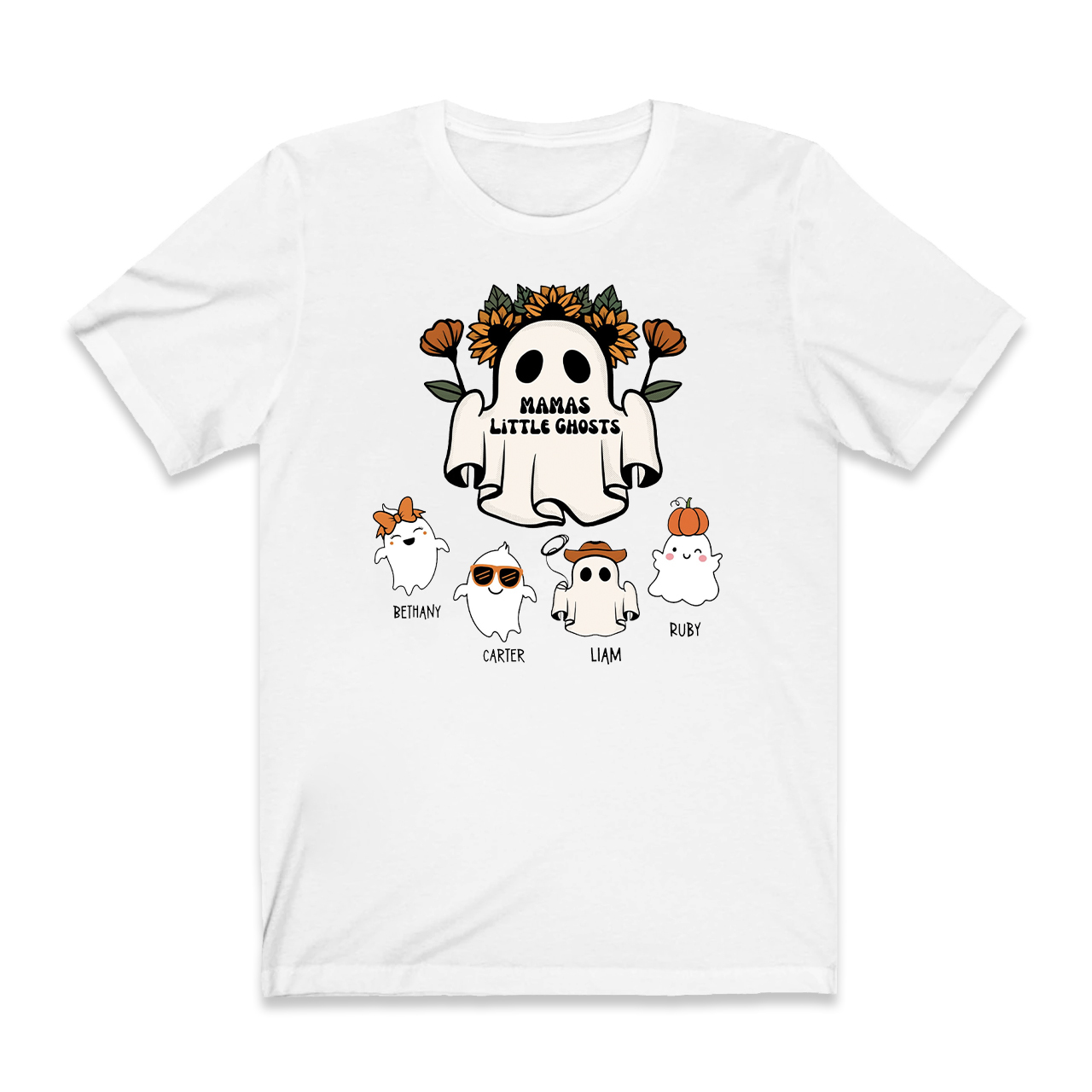 Personalized Cute Ghost Halloween Shirts For Mama