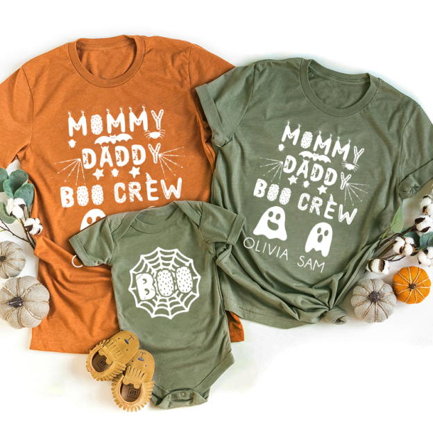 Spider Web Personalized Halloween Matching Shirts