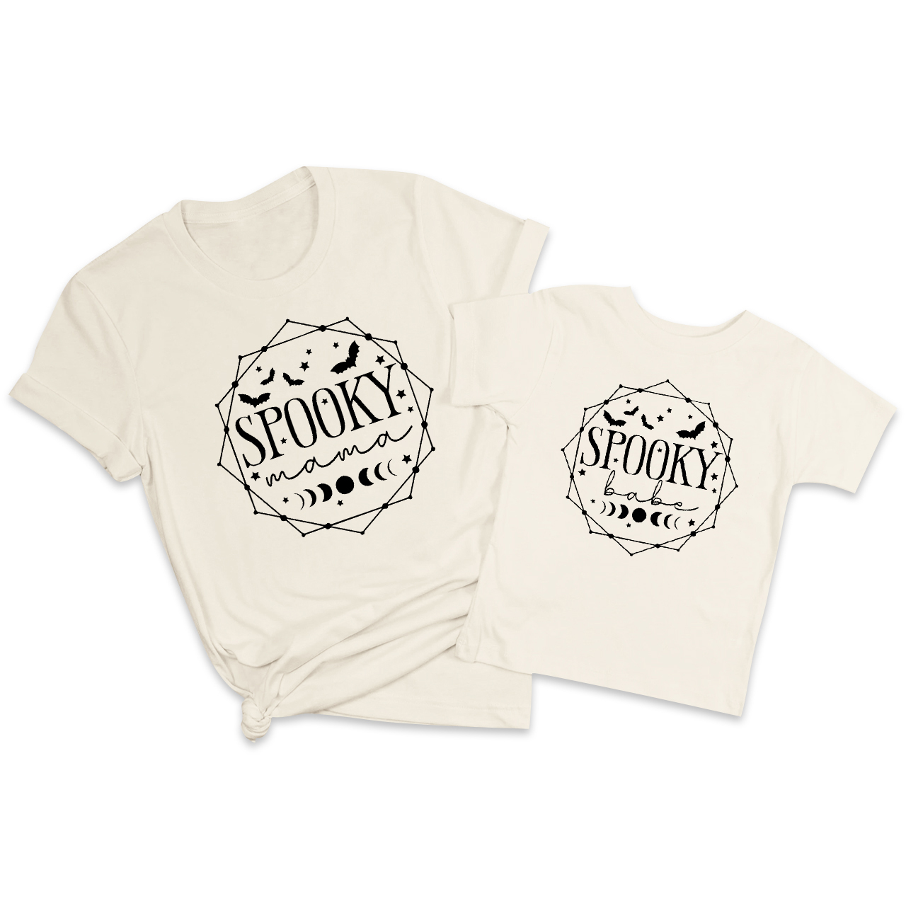 Spooky Geometry Personalized Halloween Matching Shirts