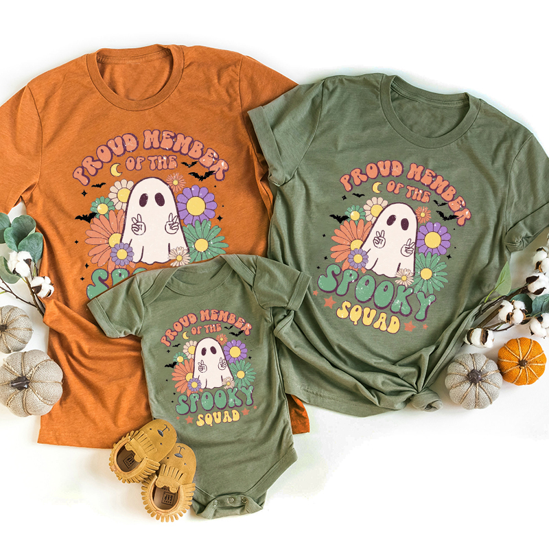 Proud Member Of The Spooky Squad Family Matching Shirts