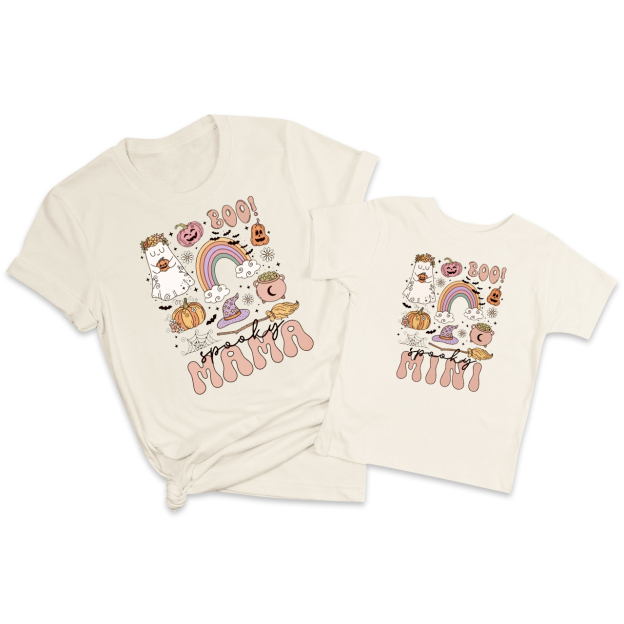 Spooky Rainbow Halloween Family Matching Shirts