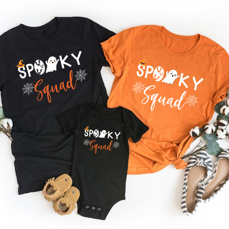 Spooky Squad Halloween Family Matching Shirts