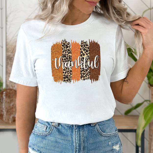 Leopard Thankful Fall Shirts