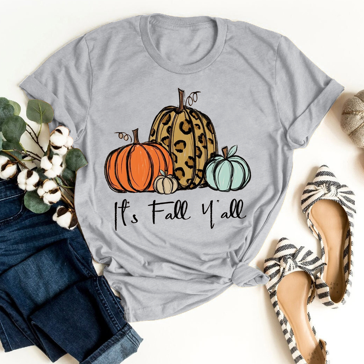 Its Fall Yall - Pumpkin Shirt For Her