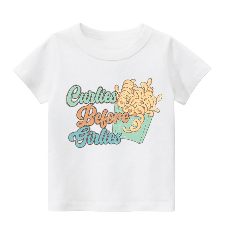 Curlies Before Girlies Kids Shirt