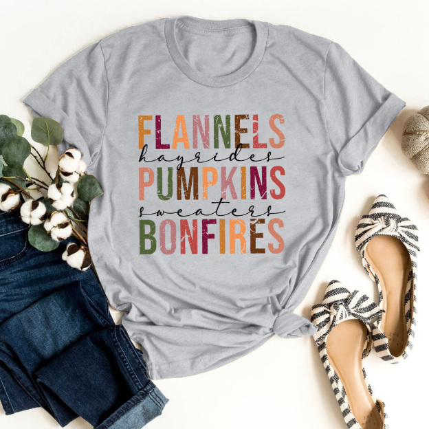 Flannels Pumpkins Bonfires Shirtll Shirts