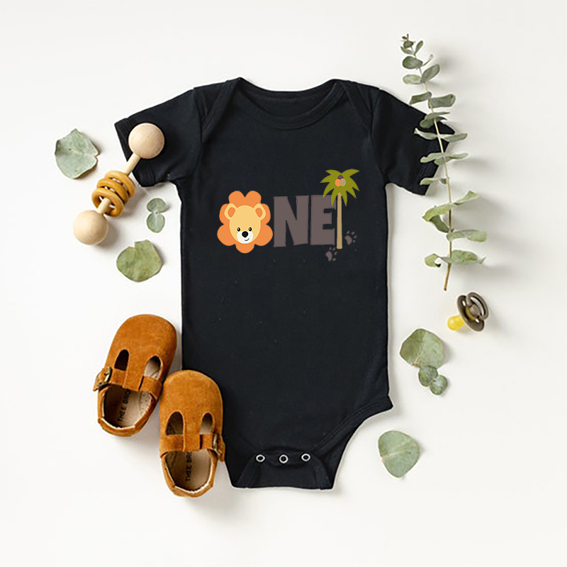 One Year Birthday Zoo Theme Bodysuit For Baby