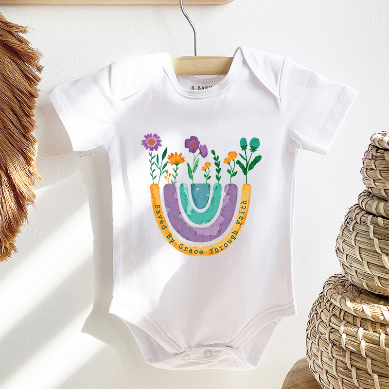 Saved By Grace Through Faith Bodysuit For Baby