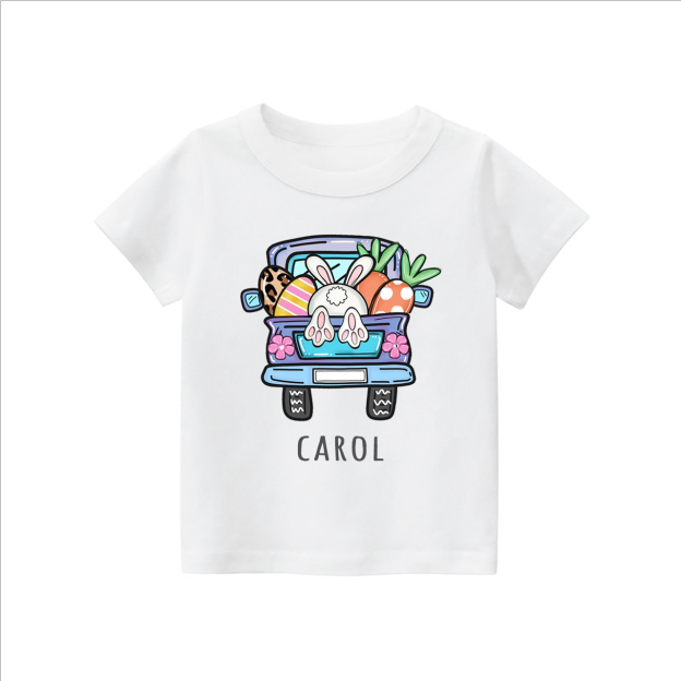 Personalized Easter truck With Kids Name T-Shirt