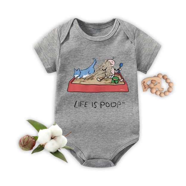 Life Is Poop Mud Bodysuit For Baby
