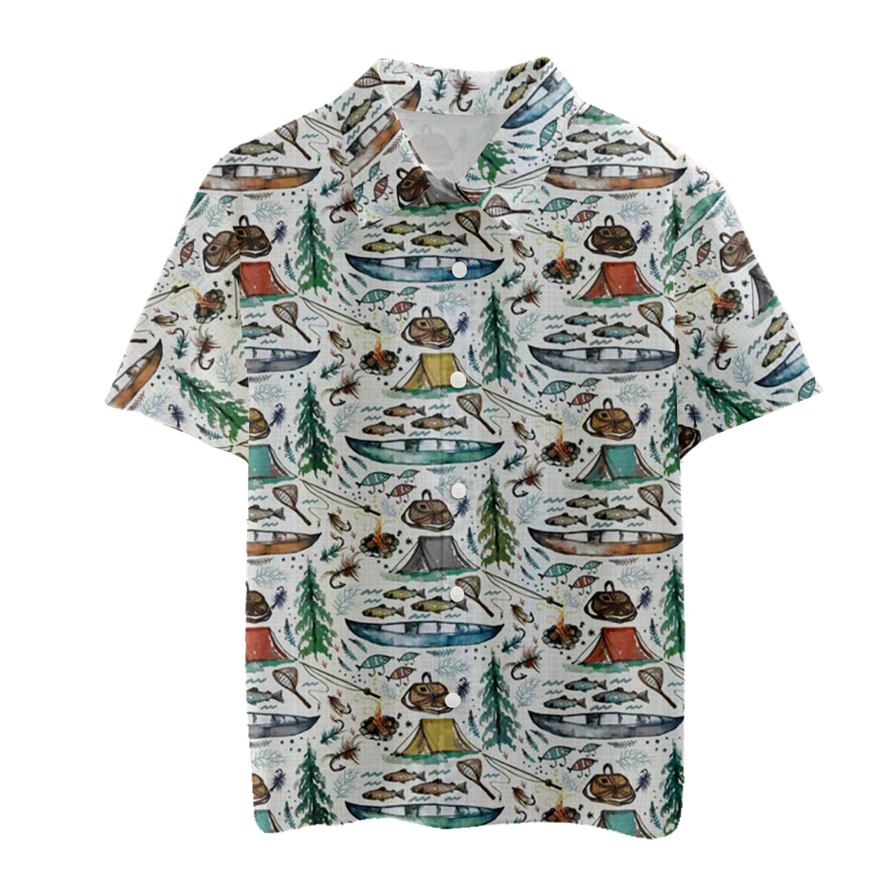 Boat Full Of Prints Matching Button Shirt