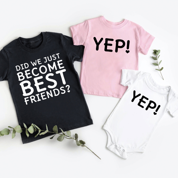 DID WE JUST BECOME BEST FRIENDS? Siblings Family Matching Shirt