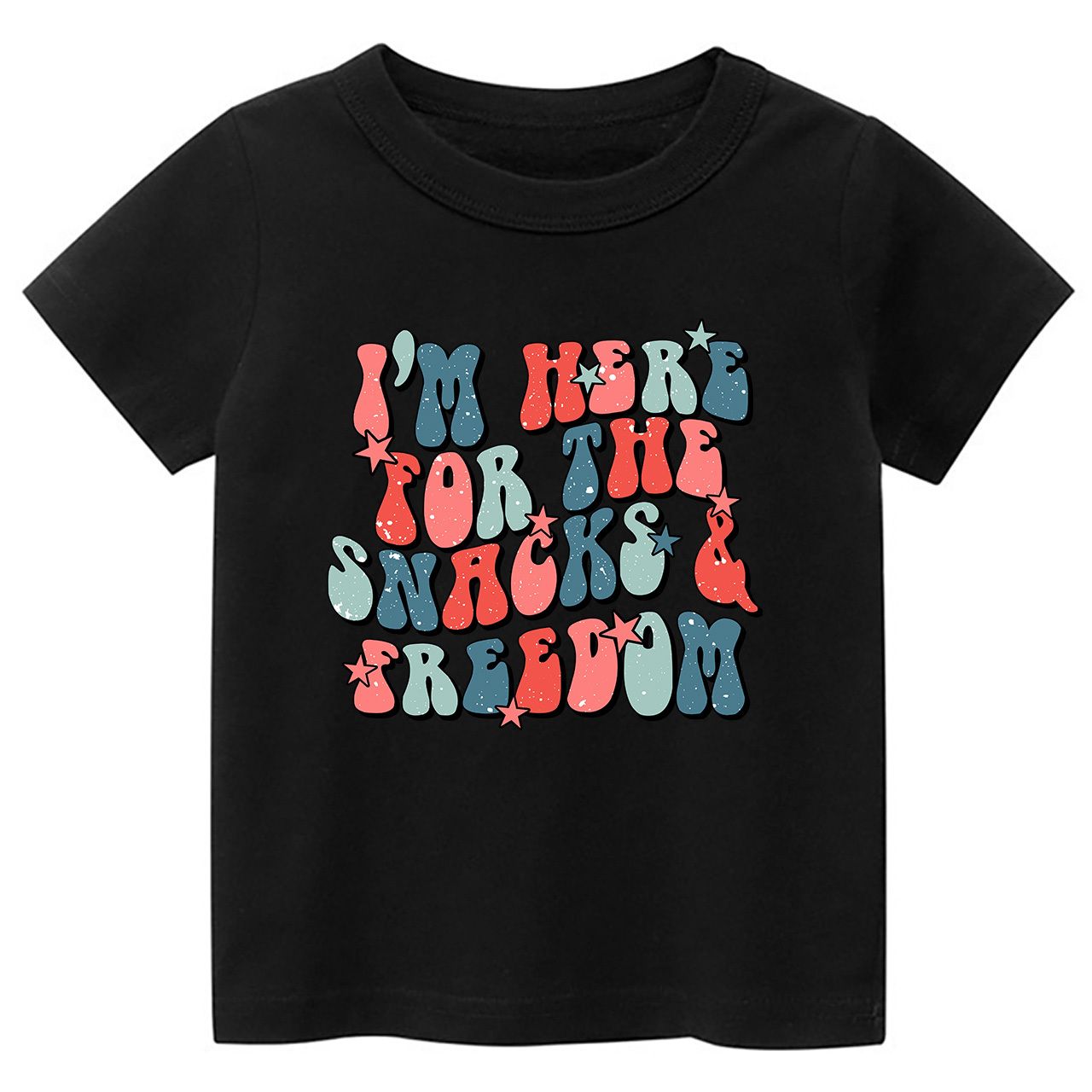 I'm Here For The Snacks&Freedom Independence Day Toddler Tees