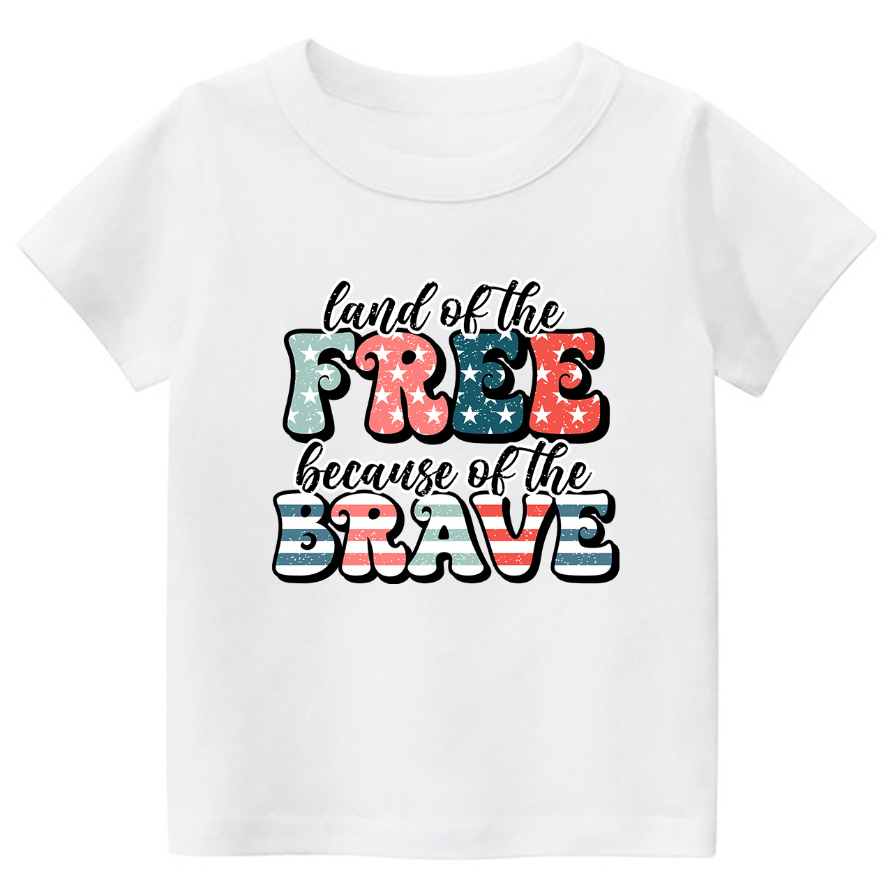 Land Of The Free Retro Toddler Tees