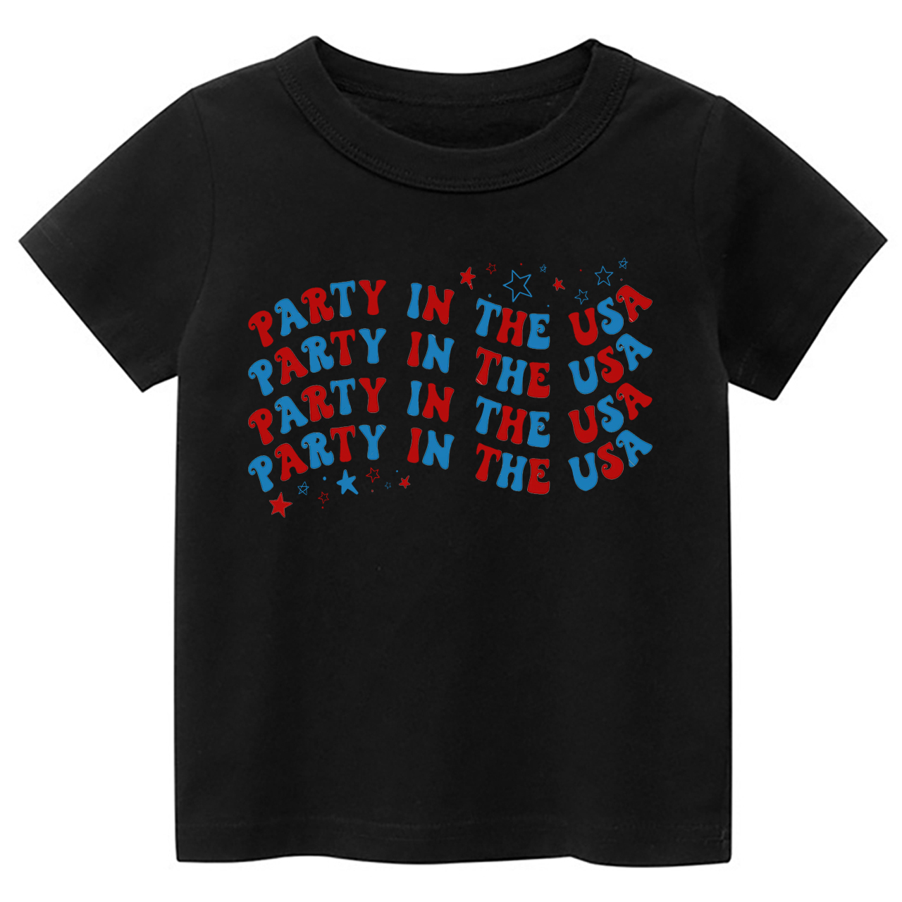 Party In The USA Wave Font Retro Toddler Tees