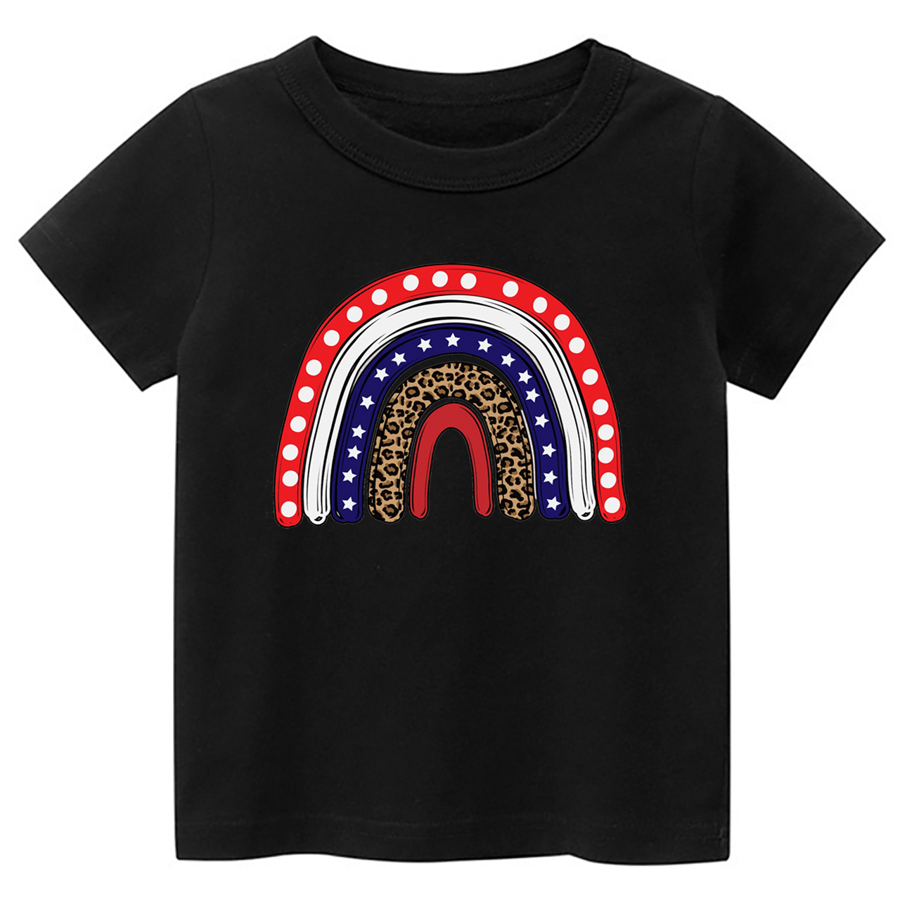 USA 4th of July Rainbow Toddler Tees