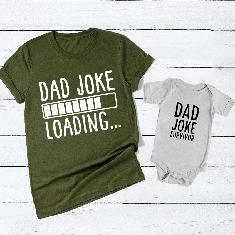Matching First Father's Day Bodysuit & Shirts (Joke)