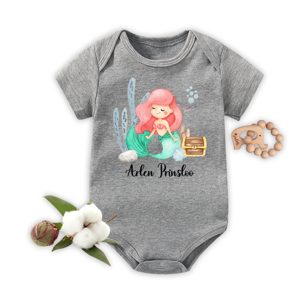 Personalized Mermaid Princess Baby Bodysuit