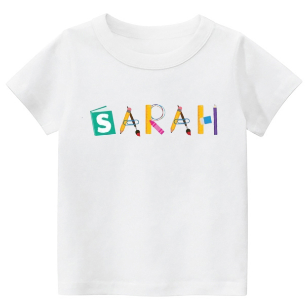 Book Pencil Personalized Back To School Toddler Shirts