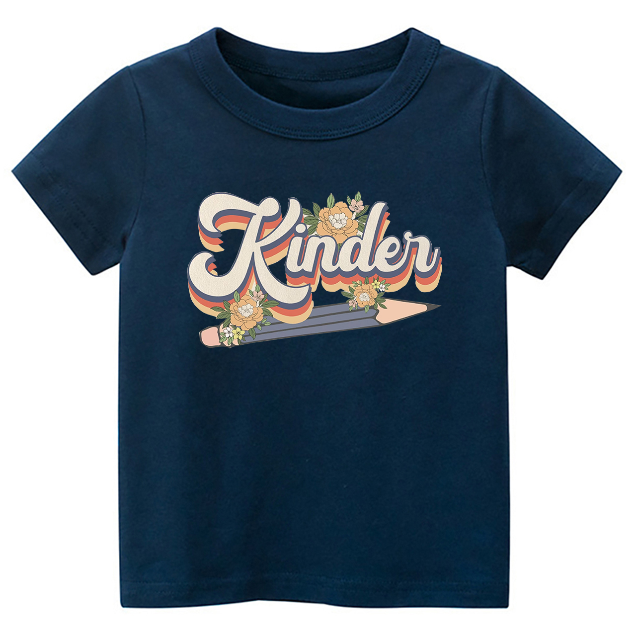 Floral Pencil Name Back To School Toddler Shirts