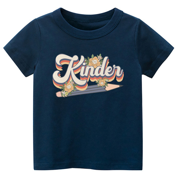 Floral Pencil Name Back To School Toddler Shirts