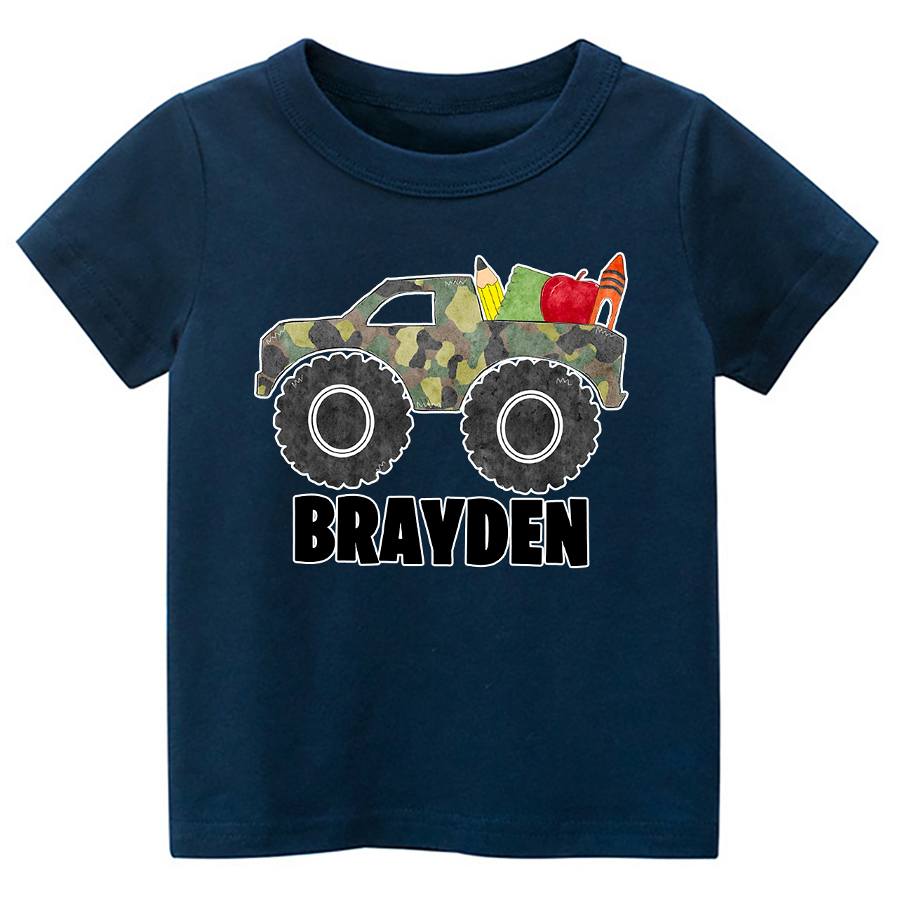 Truck Personalized Back To School Toddler Shirts