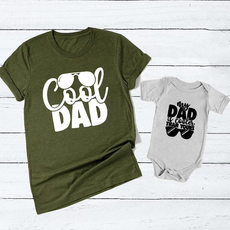 My Dad Is Cooler Than Yours Matching T-Shirts For Father's Day