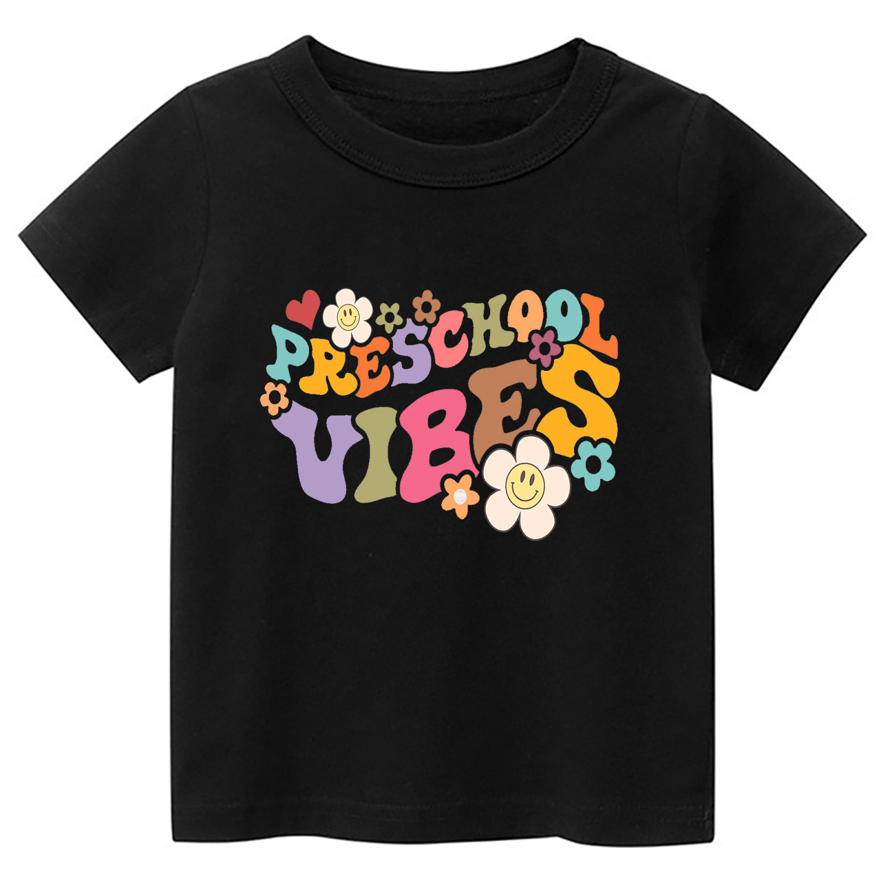 Retro PRESCHOOL Vibes Back To School Shirt For Kids