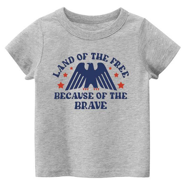 Land Of The Free Because Of The Brave Toddler Shirt