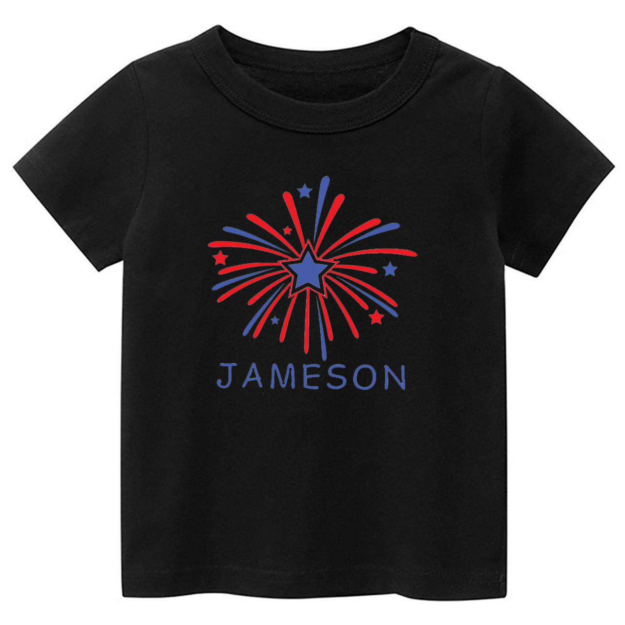 Custom Name Fireworks Toddler Shirt