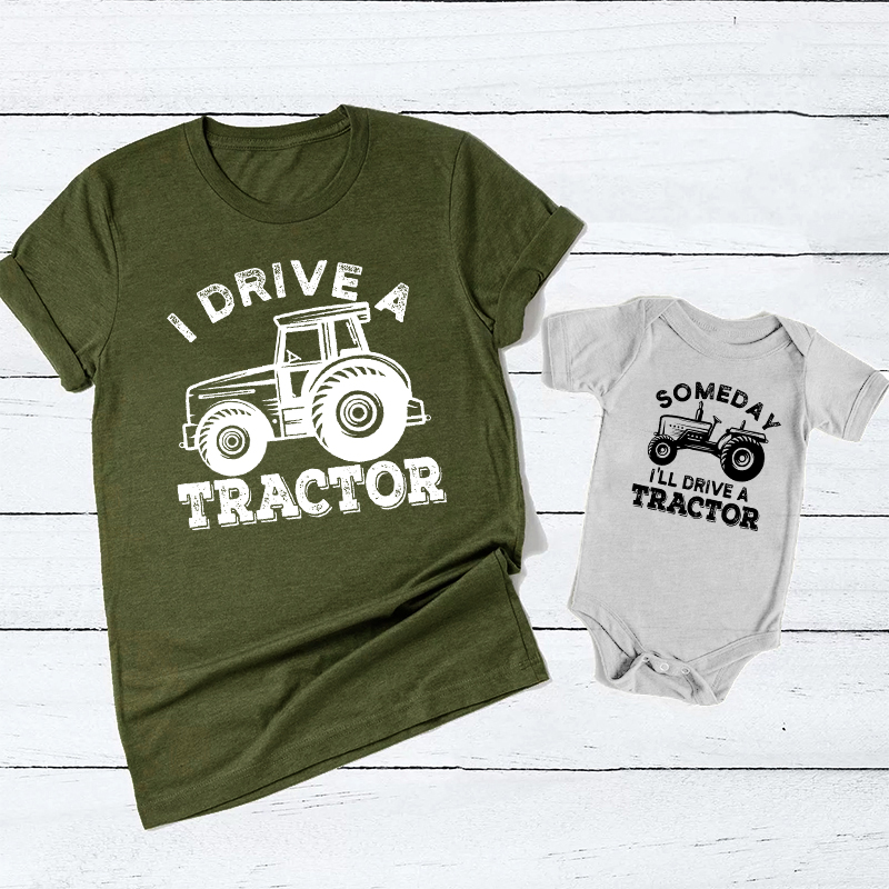 Tractor Farmer Matching Father's Day Shirt