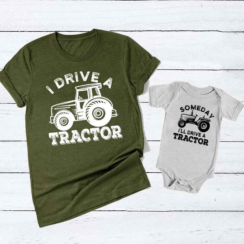 Tractor Farmer Matching Father's Day Shirt