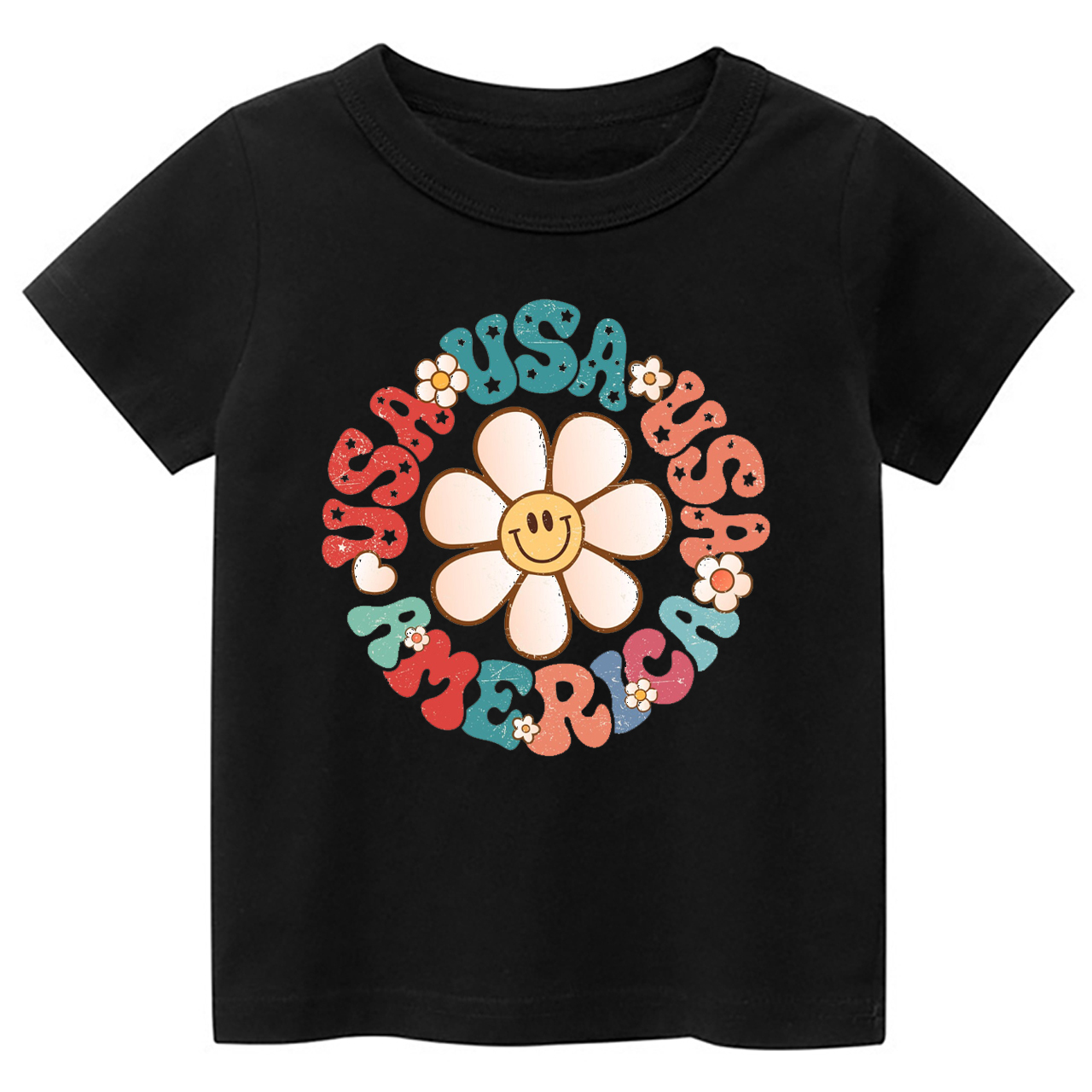 USA America Smiley Face Toddler Shirt