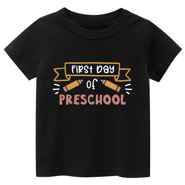 Personalized Hello Preschool Yellow Pens Kids Shirts