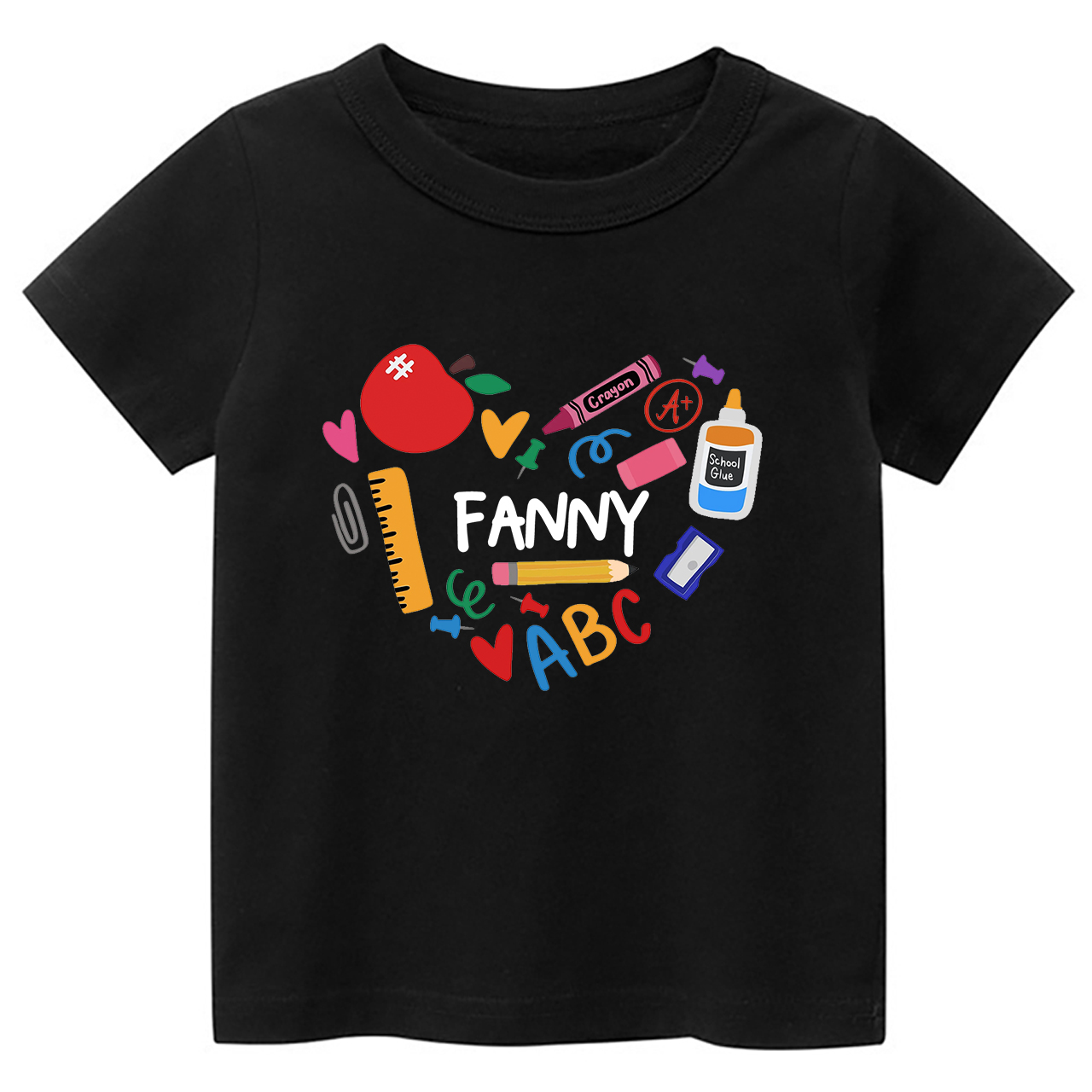 Personalized  Back To School Heart Kids Shirt