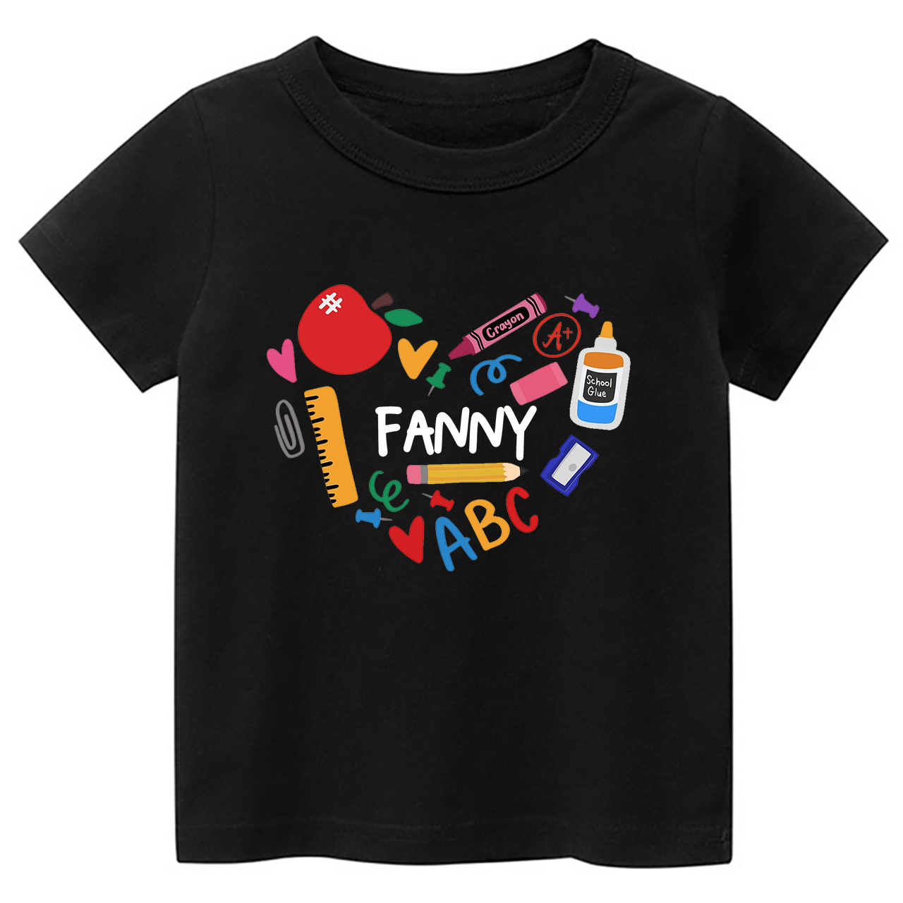 Personalized  Back To School Heart Kids Shirt
