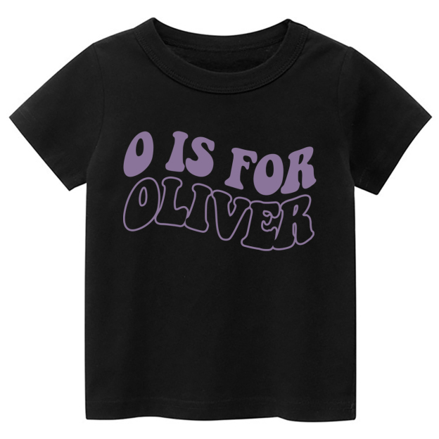 Personalized Kids Shirt - Retro Wavy Name