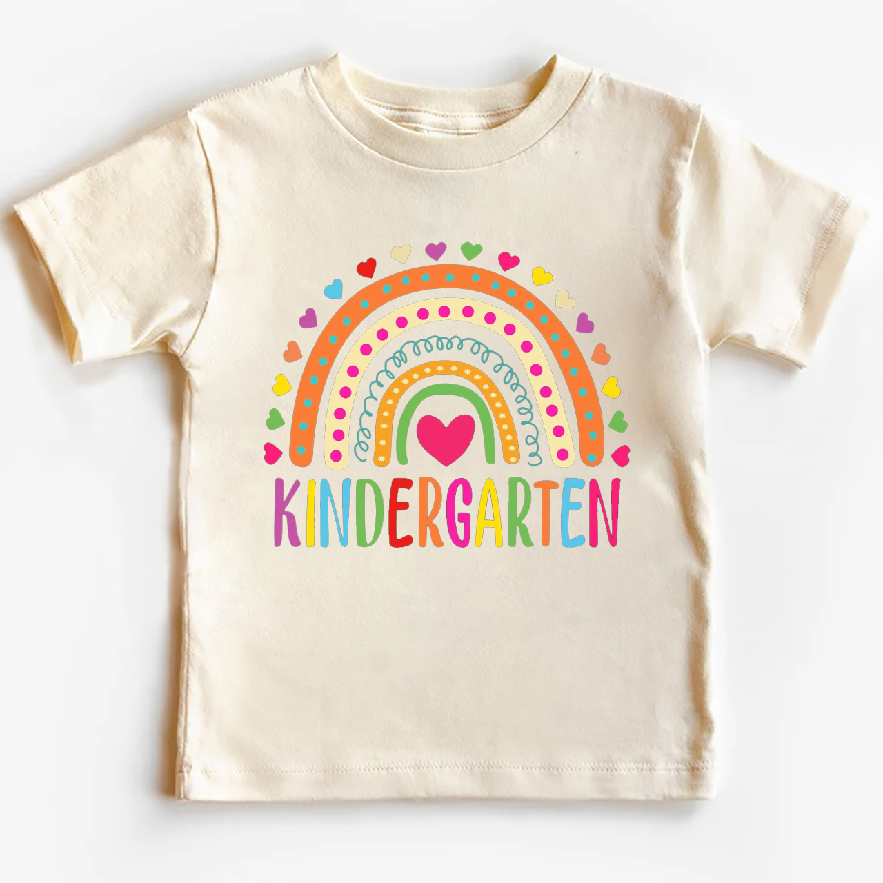 Heart Rainbow Kindergarten Shirts For School Kids