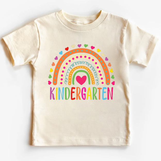 Heart Rainbow Kindergarten Shirts For School Kids