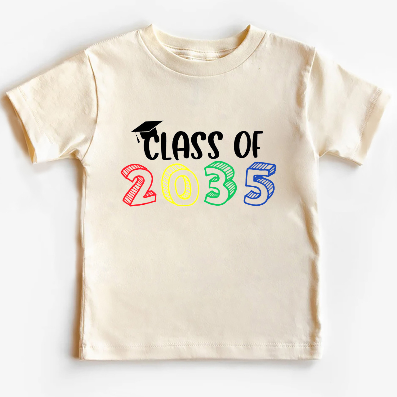 Hand Print-Class Of 2035 Personalized Shirts For School Kids