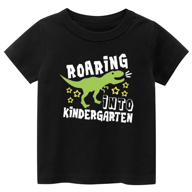Roaring Into Kindergarten Back To School Kids Shirts