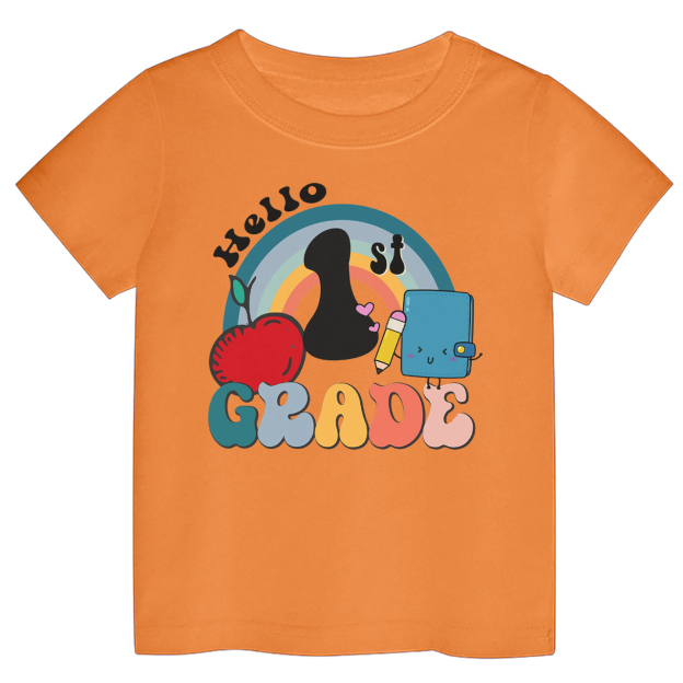 Personalized Hello XX Grade Back To School Kids Shirts