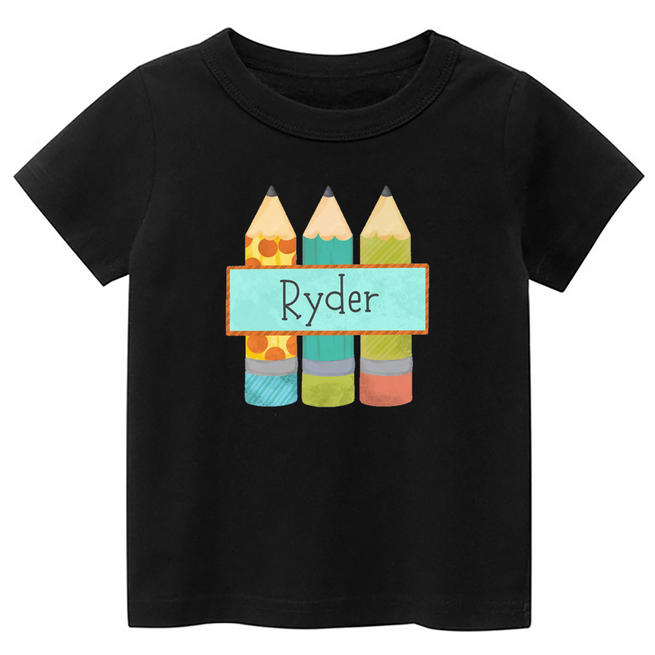 Personalized Three Pencils Back to School Kids Shirts