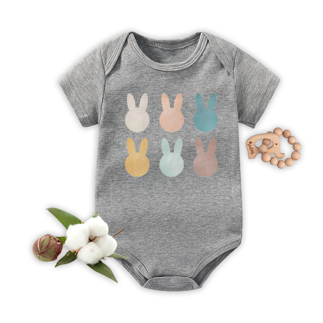 Easter Retro Bunny Baby Bodysuit