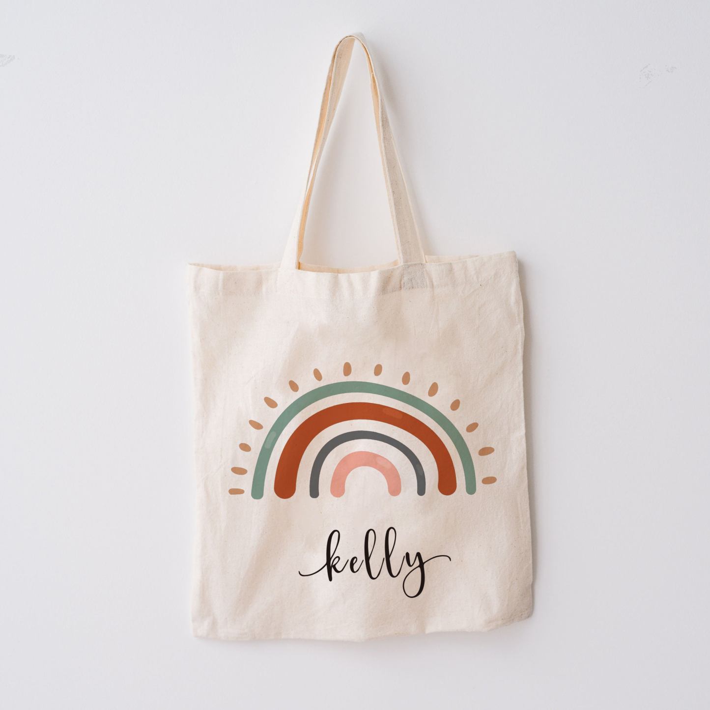 Personalized Retro Kids Name School Tote Bag