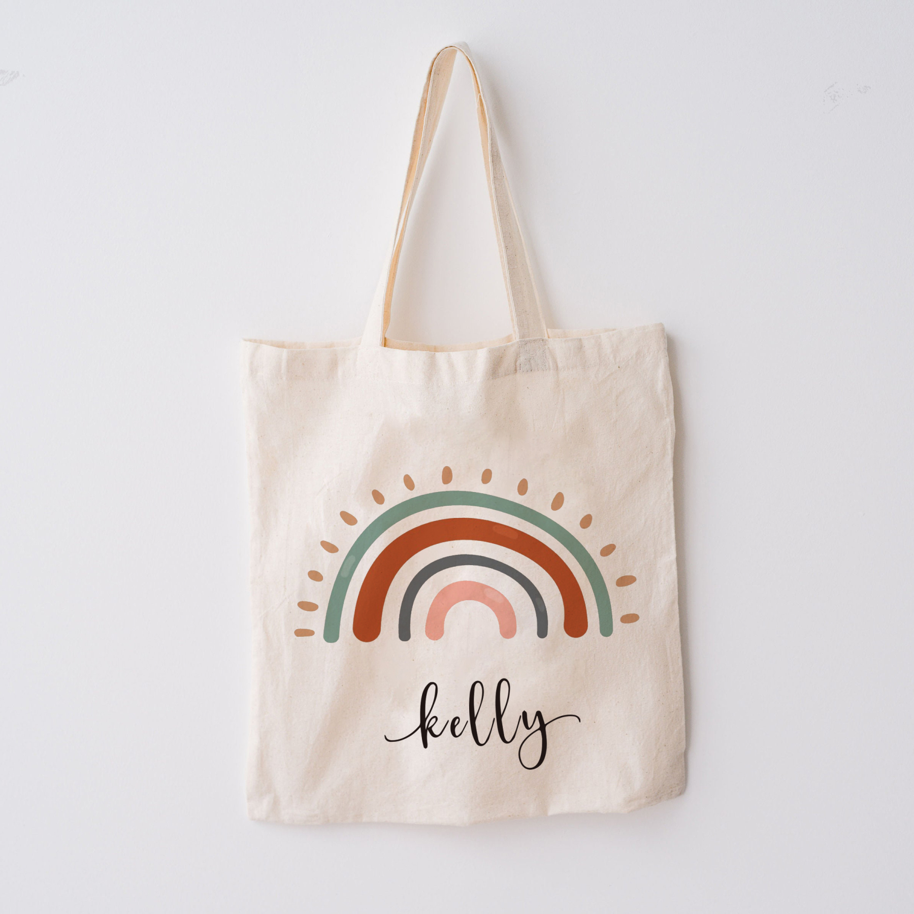 Personalized Retro Kids Name School Tote Bag