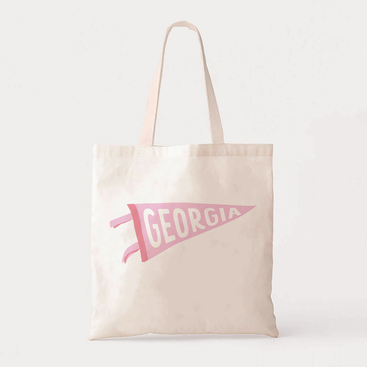 Personalized Pennant Kids Name School Tote Bag