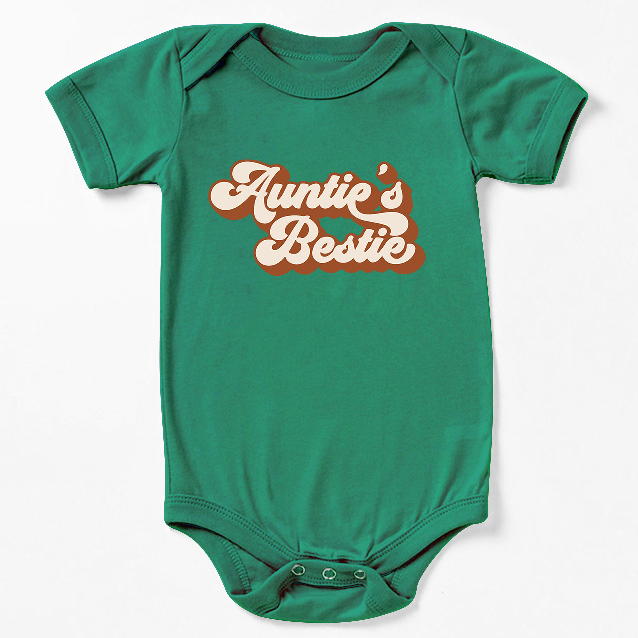 Auntie's Bestie Retro Natural Baby Bodysuit