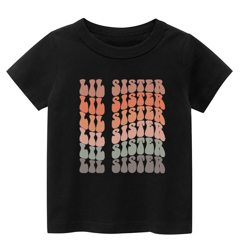 Retro Lil Sister Kids T-Shirt