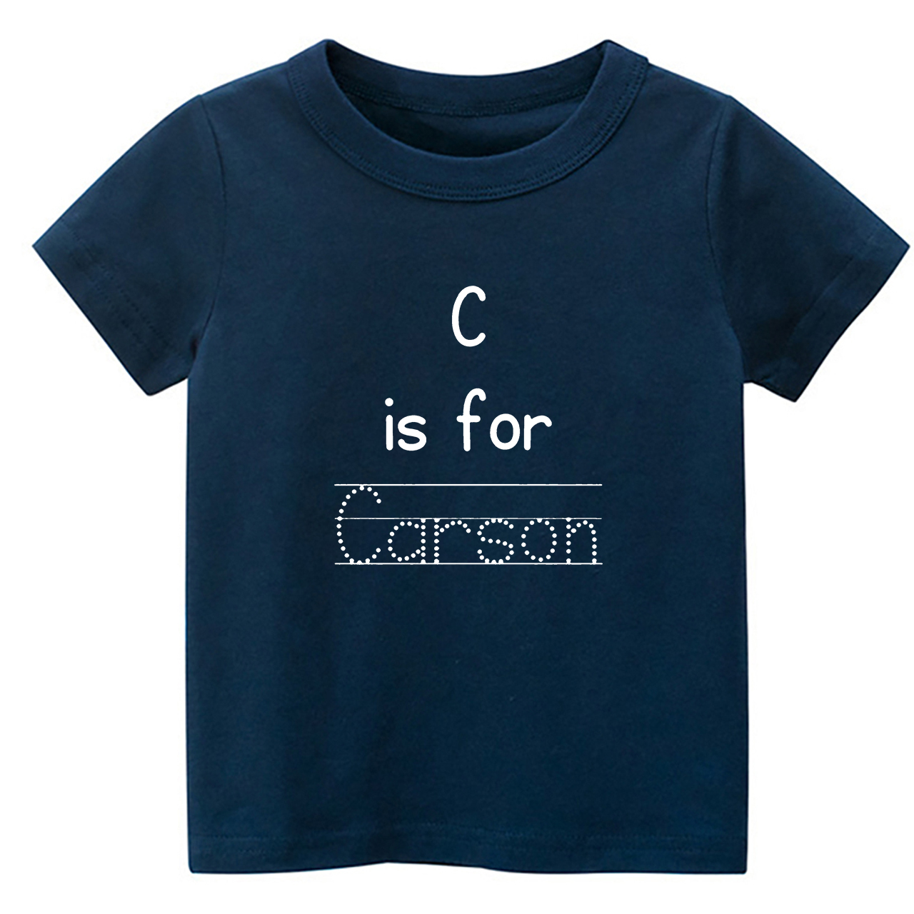 Personalized Alphabet Is For Name Back To School Kids T-shirts